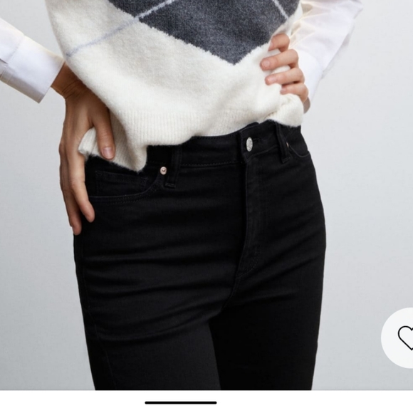 Mango High Rise Skinny Jeans size US 6 black - Picture 3 of 16